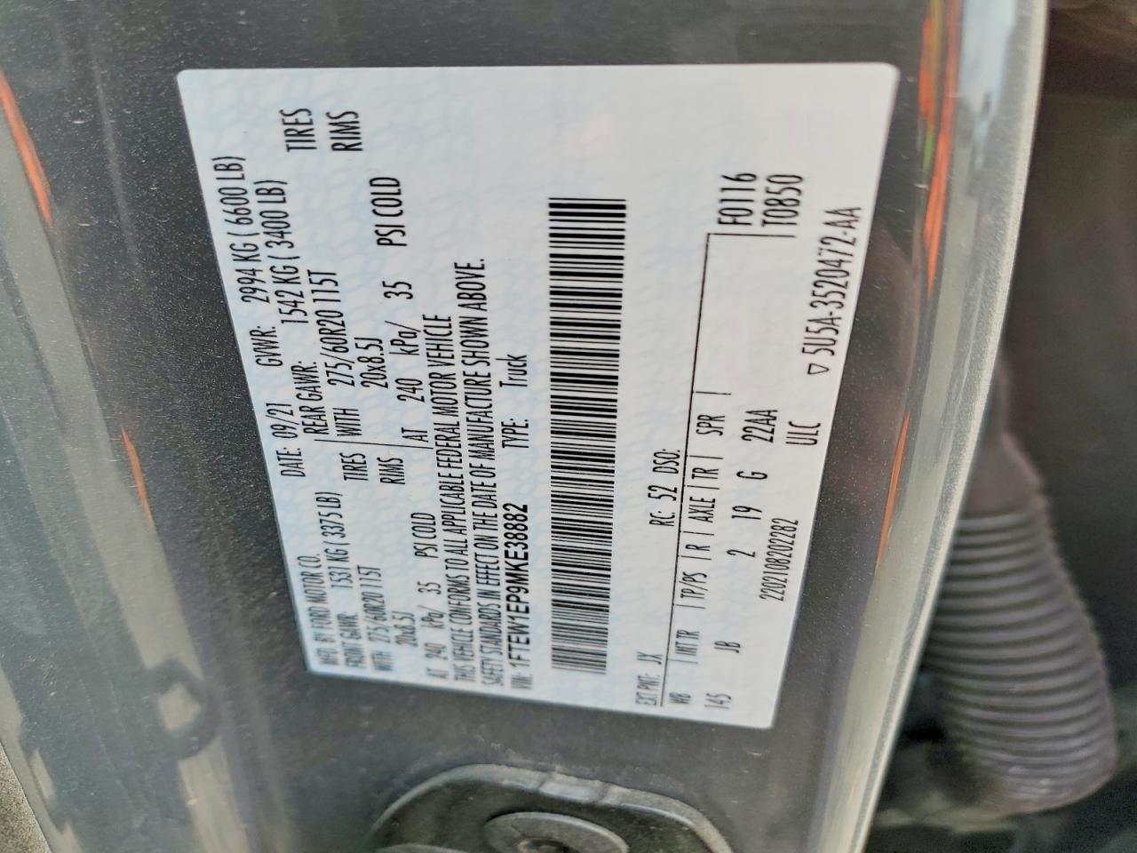 2021 FORD F150 SUPERCREW photo 12