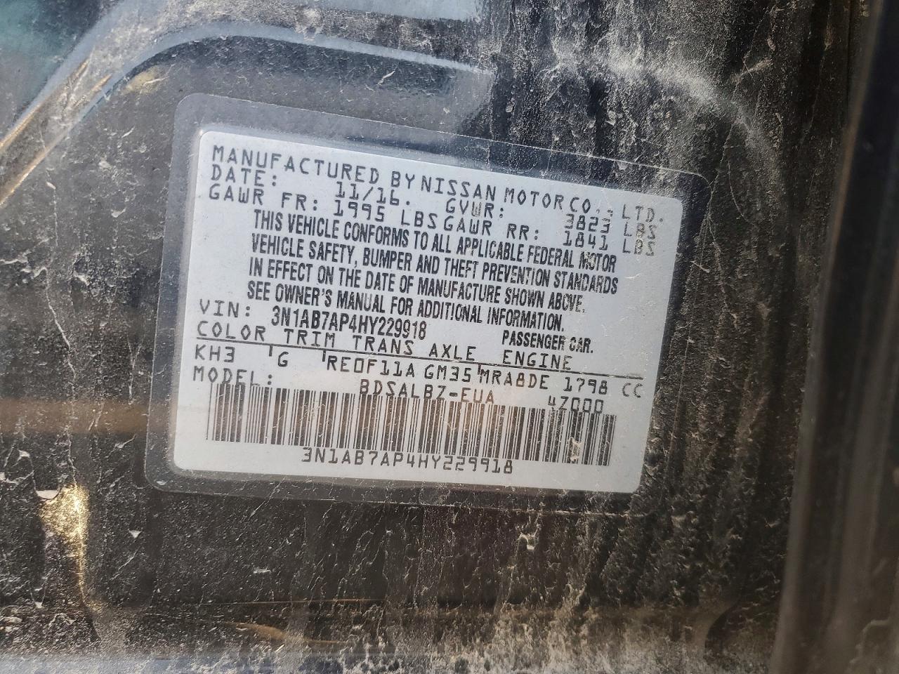 2017 NISSAN SENTRA S photo 12