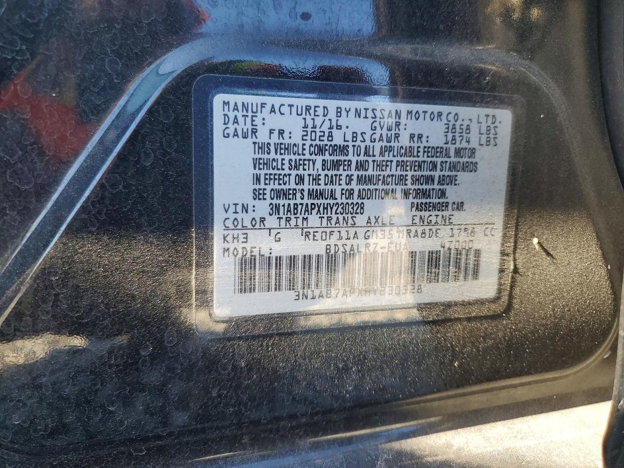 2017 NISSAN SENTRA S photo 12