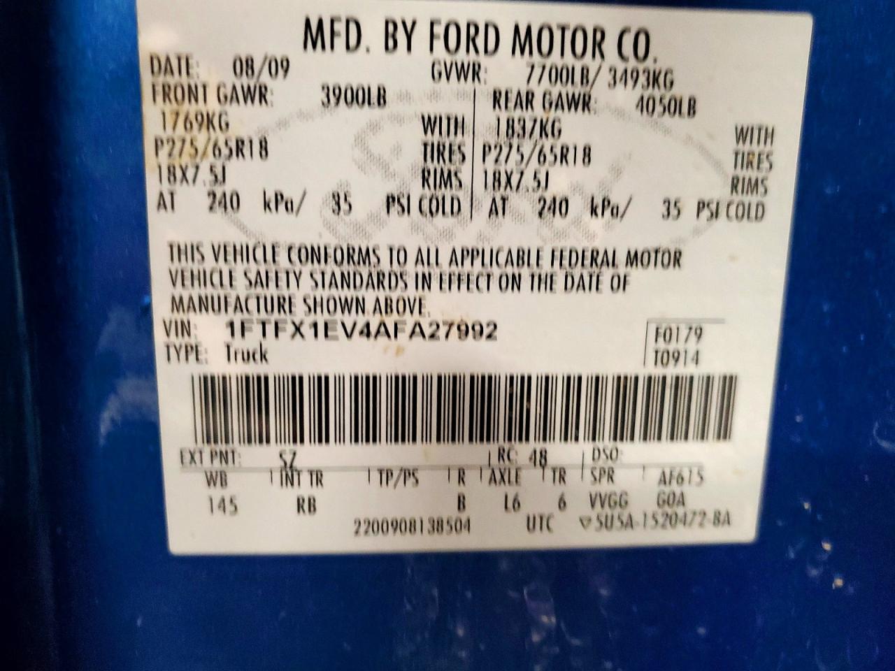 2010 FORD F150 SUPER CAB photo 23