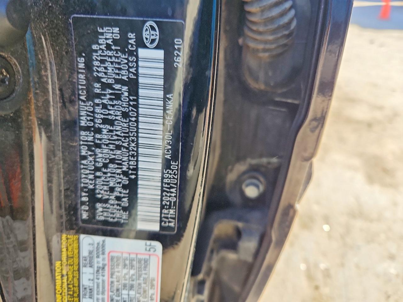 2005 TOYOTA CAMRY LE photo 12