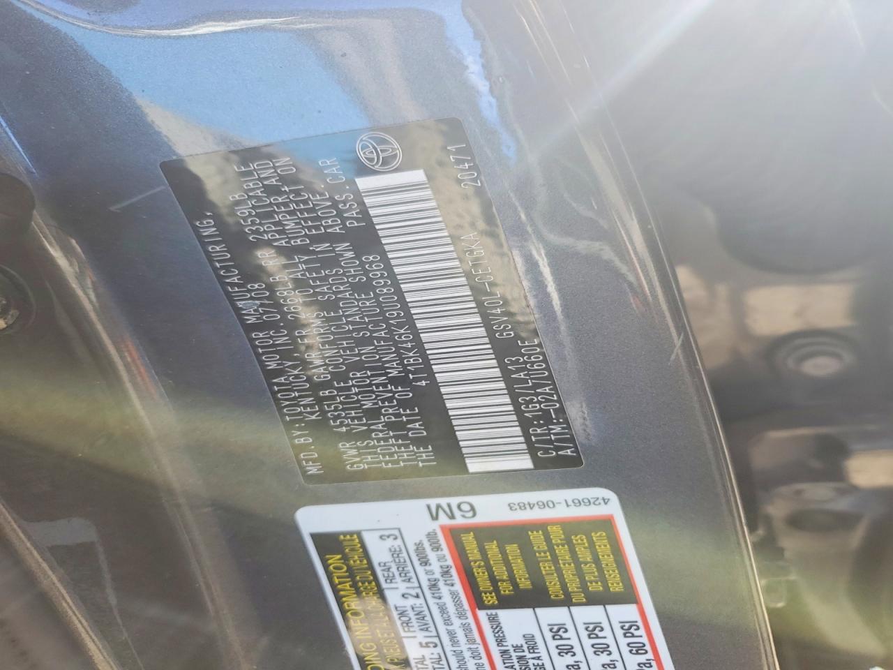 2009 TOYOTA CAMRY SE photo 12