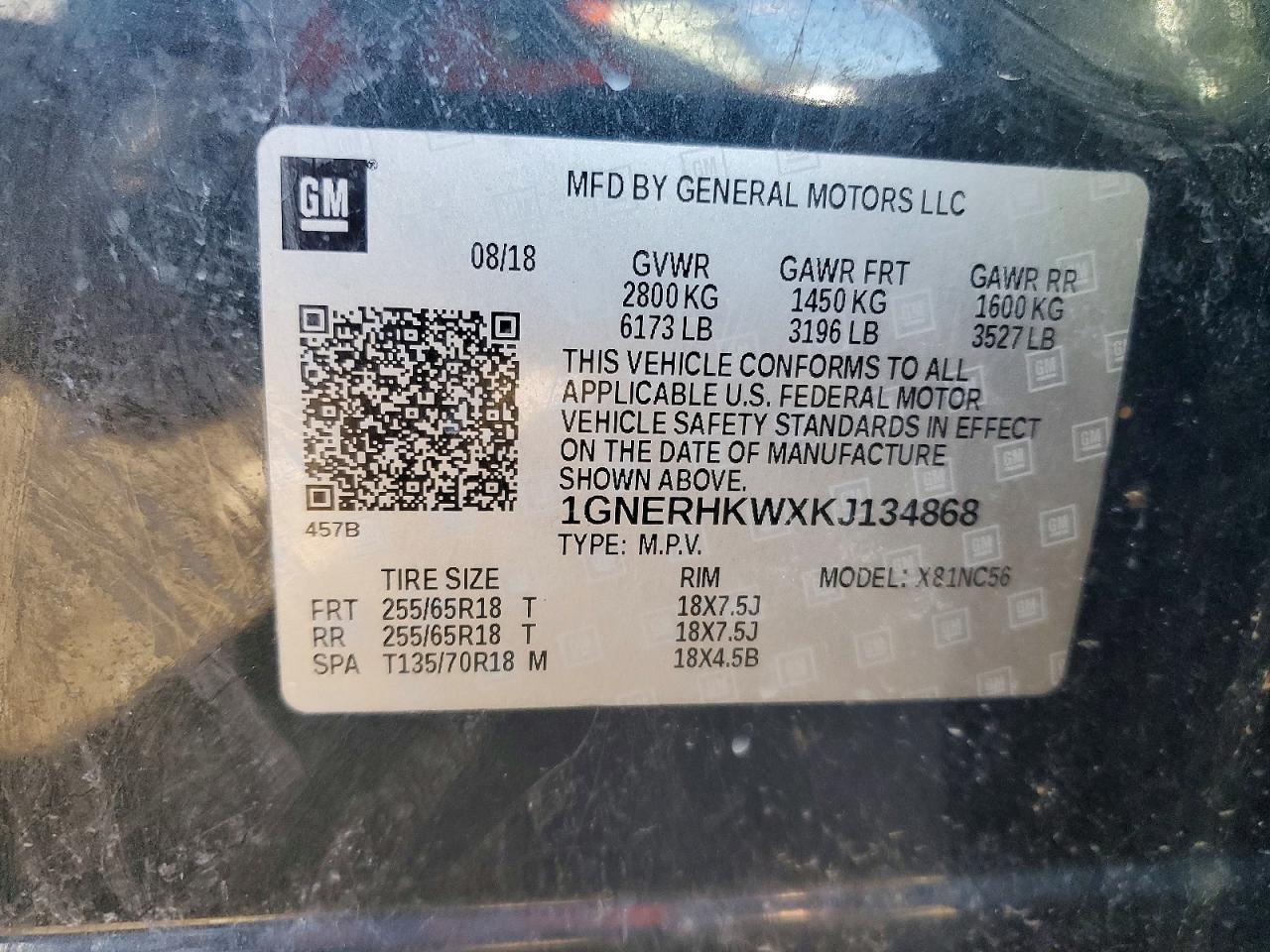 2019 CHEVROLET TRAVERSE LT photo 12