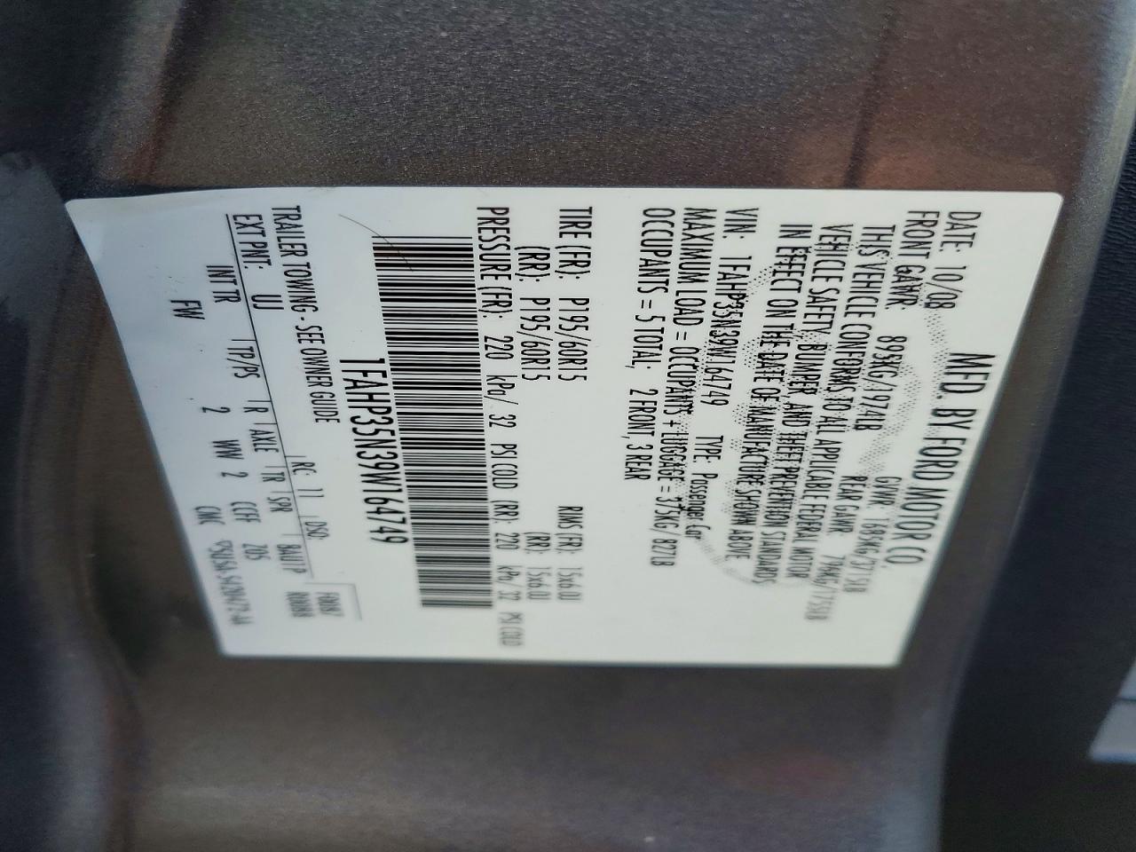 2009 FORD FOCUS SE photo 12