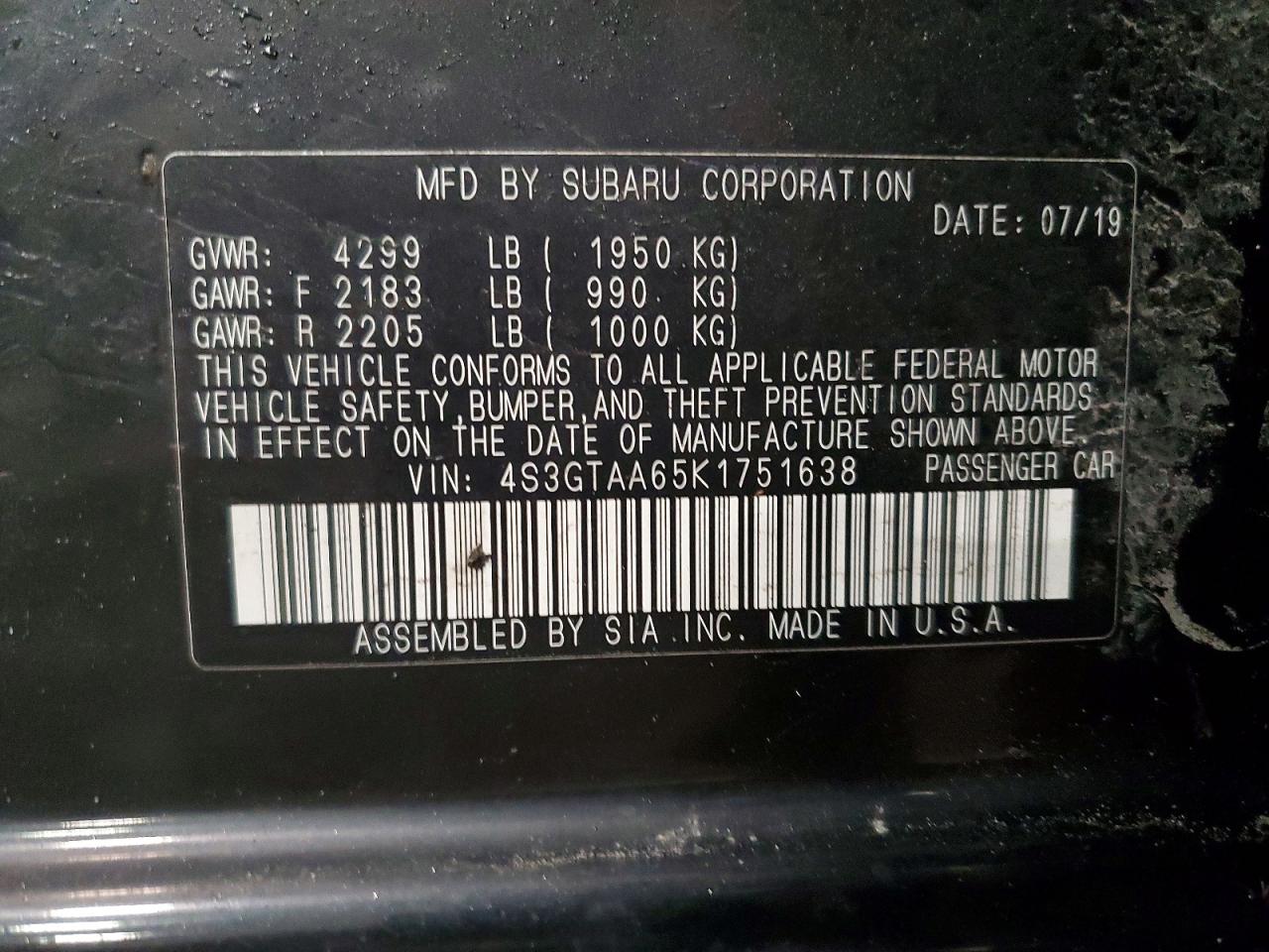 2019 SUBARU IMPREZA photo 13