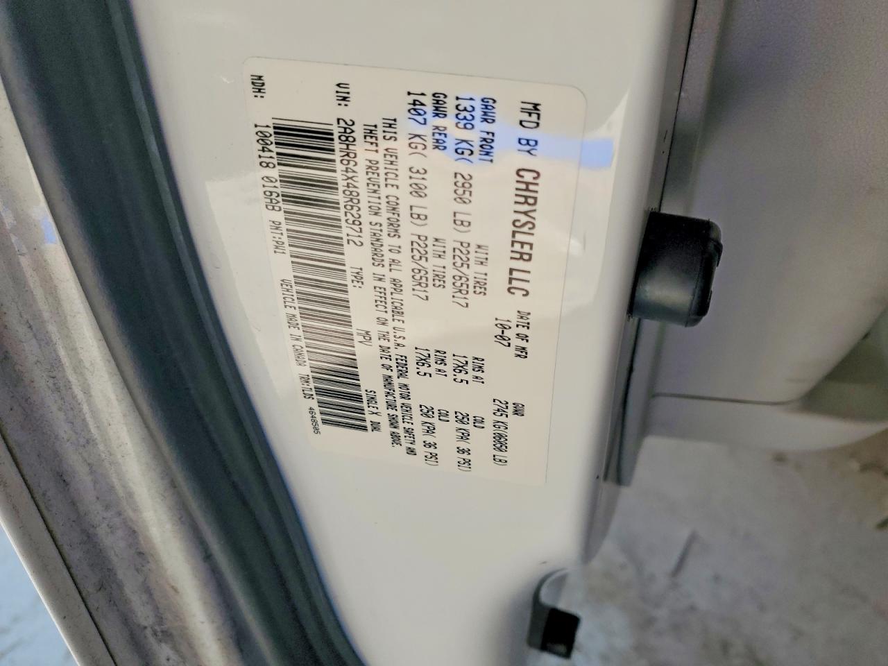 2008 CHRYSLER TOWN & COUNTRY LIMITED photo 13