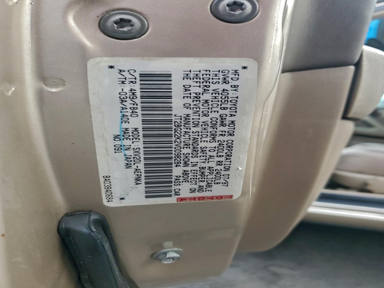 1997 TOYOTA CAMRY LE photo 12