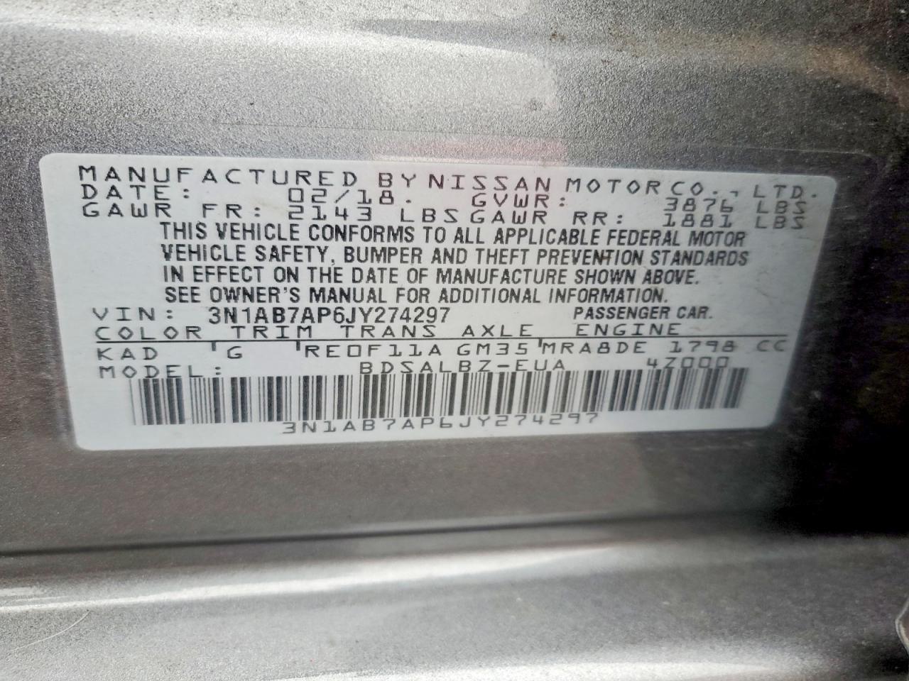 2018 NISSAN SENTRA S photo 12