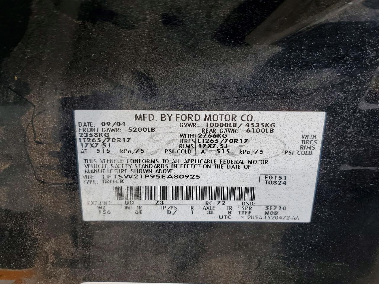 2005 FORD F250 SUPER DUTY photo 12
