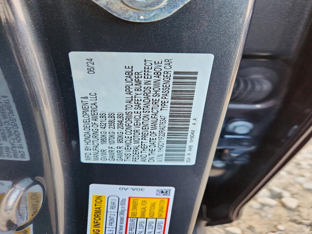 2024 HONDA ACCORD LX photo 34