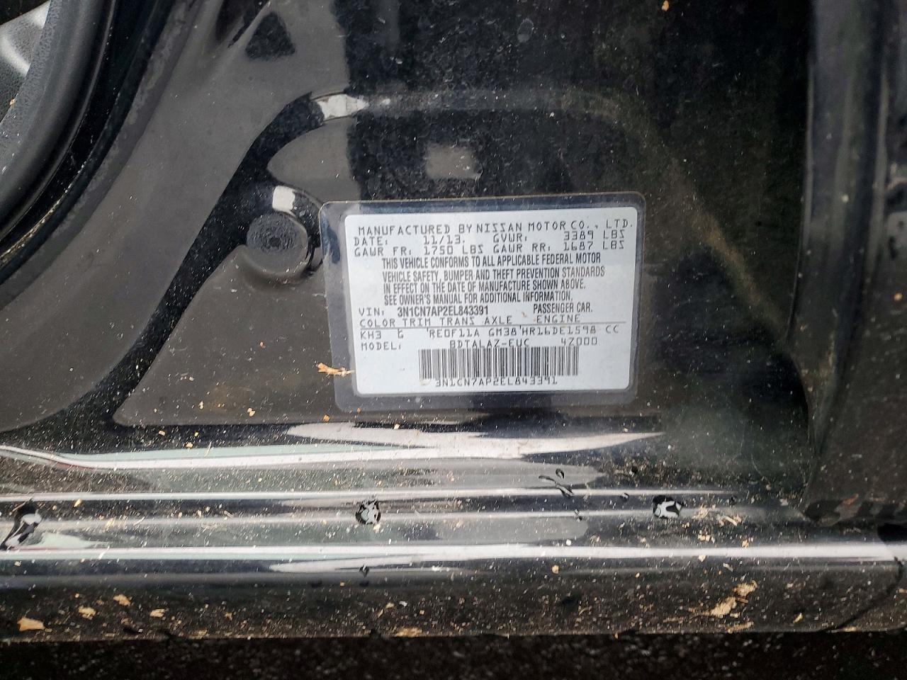 2014 NISSAN VERSA 1.6 photo 34