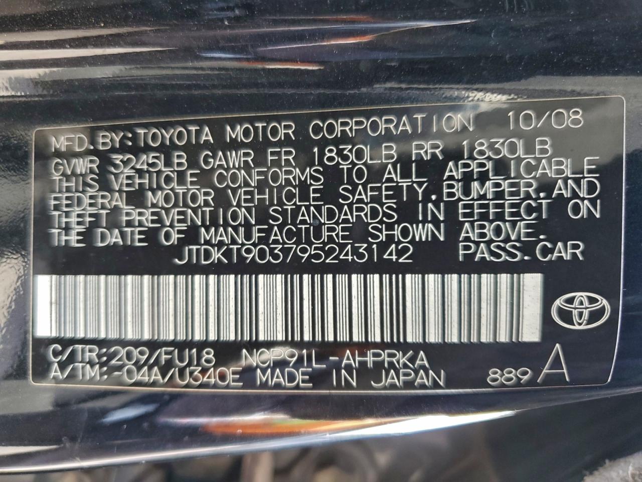 2009 TOYOTA YARIS photo 13