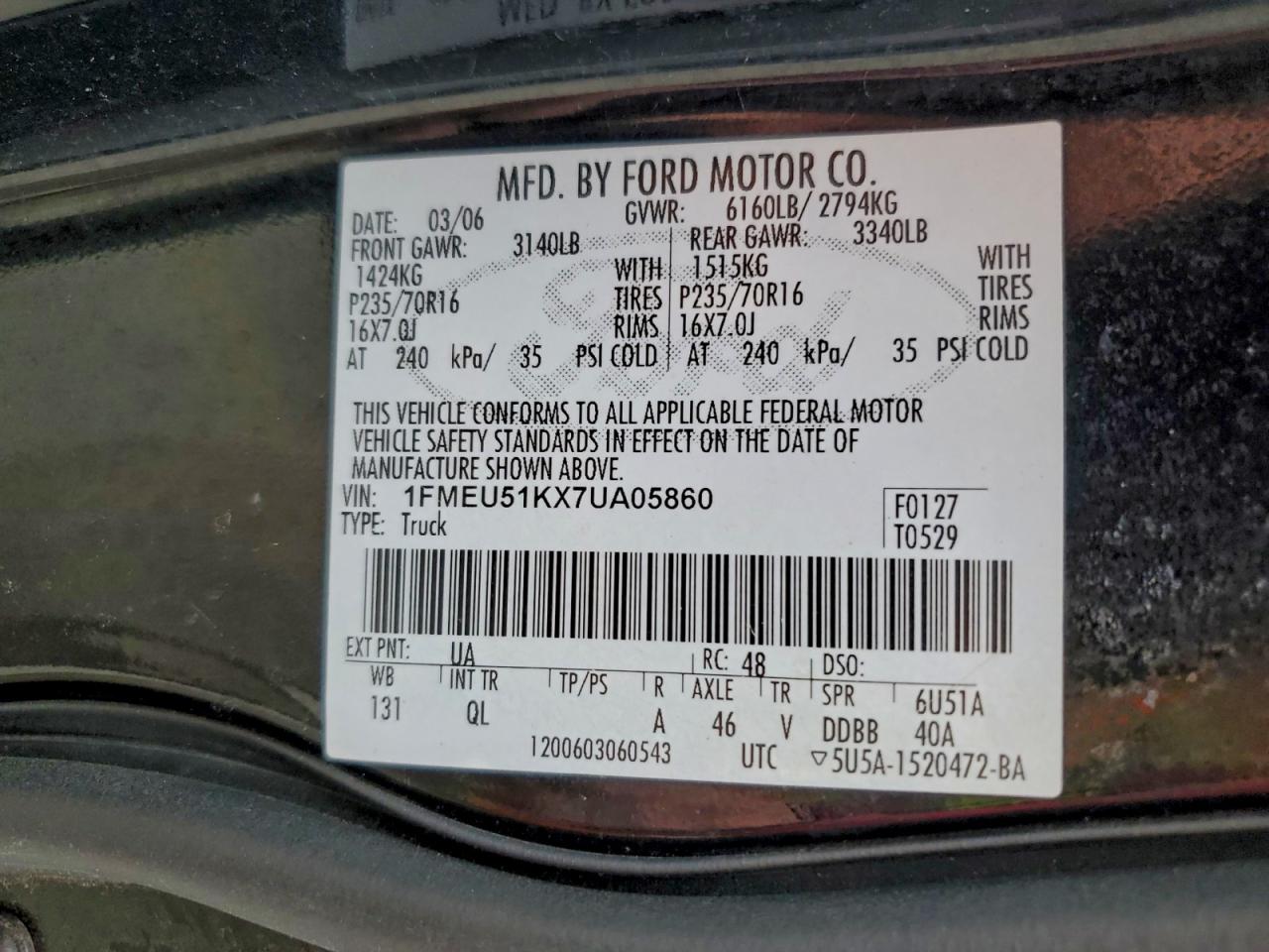 2007 FORD EXPLORER SPORT TRAC XLT photo 12