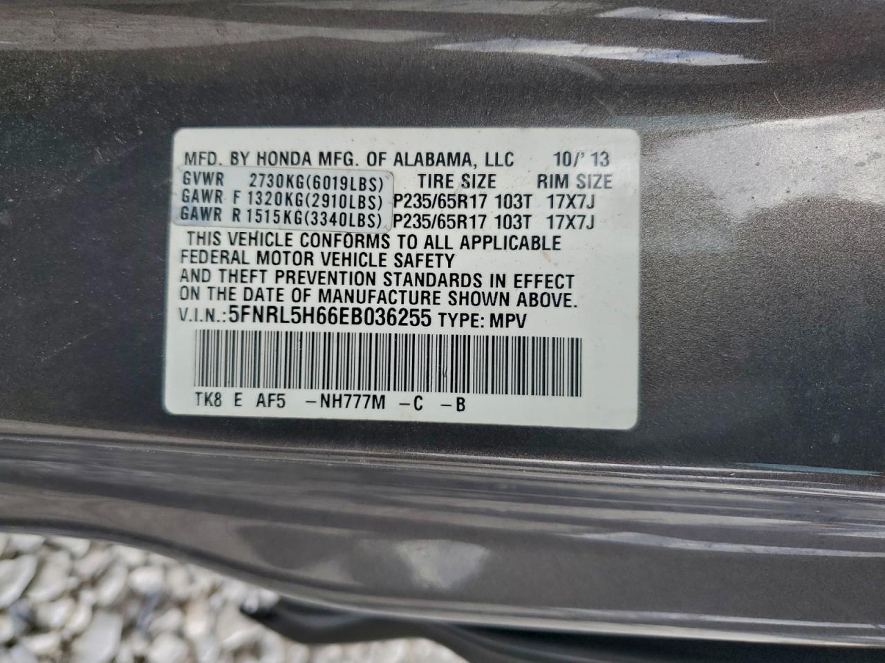 2014 HONDA ODYSSEY EXL photo 14