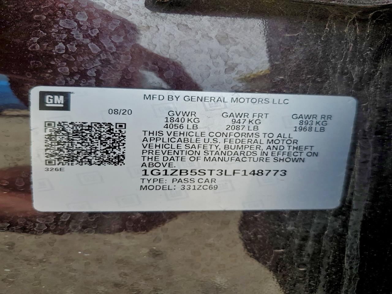 2020 CHEVROLET MALIBU LS photo 12