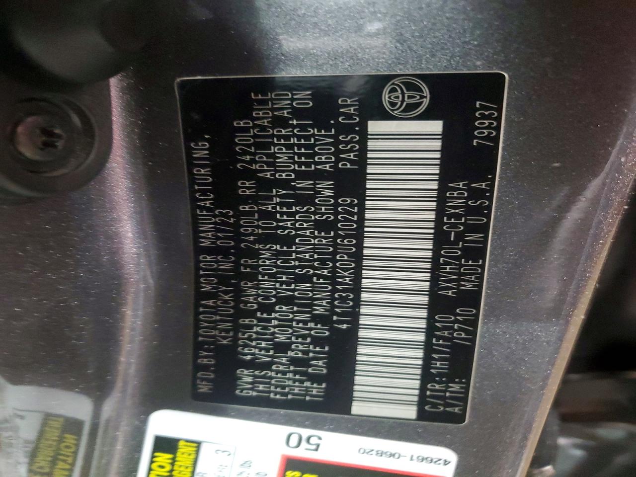 2023 TOYOTA CAMRY photo 12