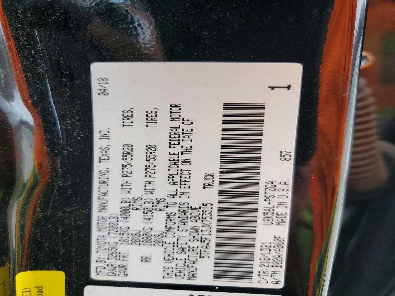 2018 TOYOTA TUNDRA CREWMAX 1794 photo 37