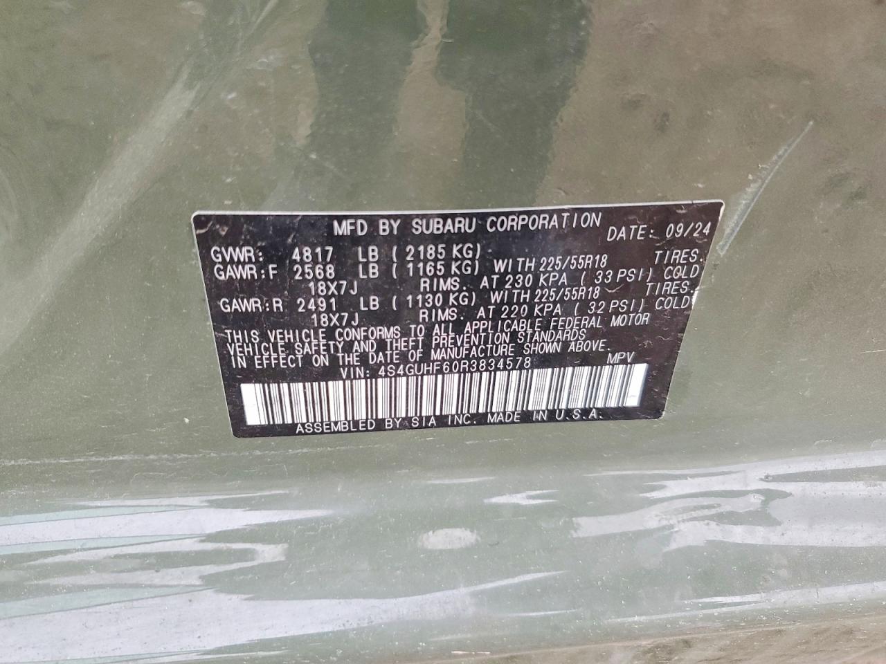 2024 SUBARU CROSSTREK SPORT photo 14