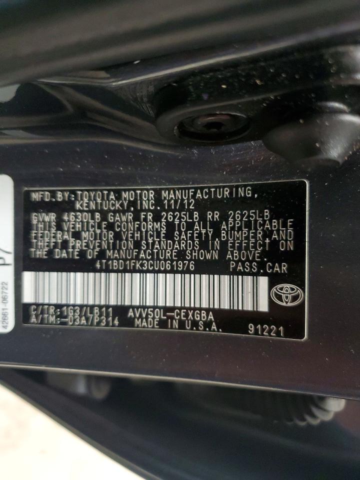 2012 TOYOTA CAMRY HYBRID photo 25