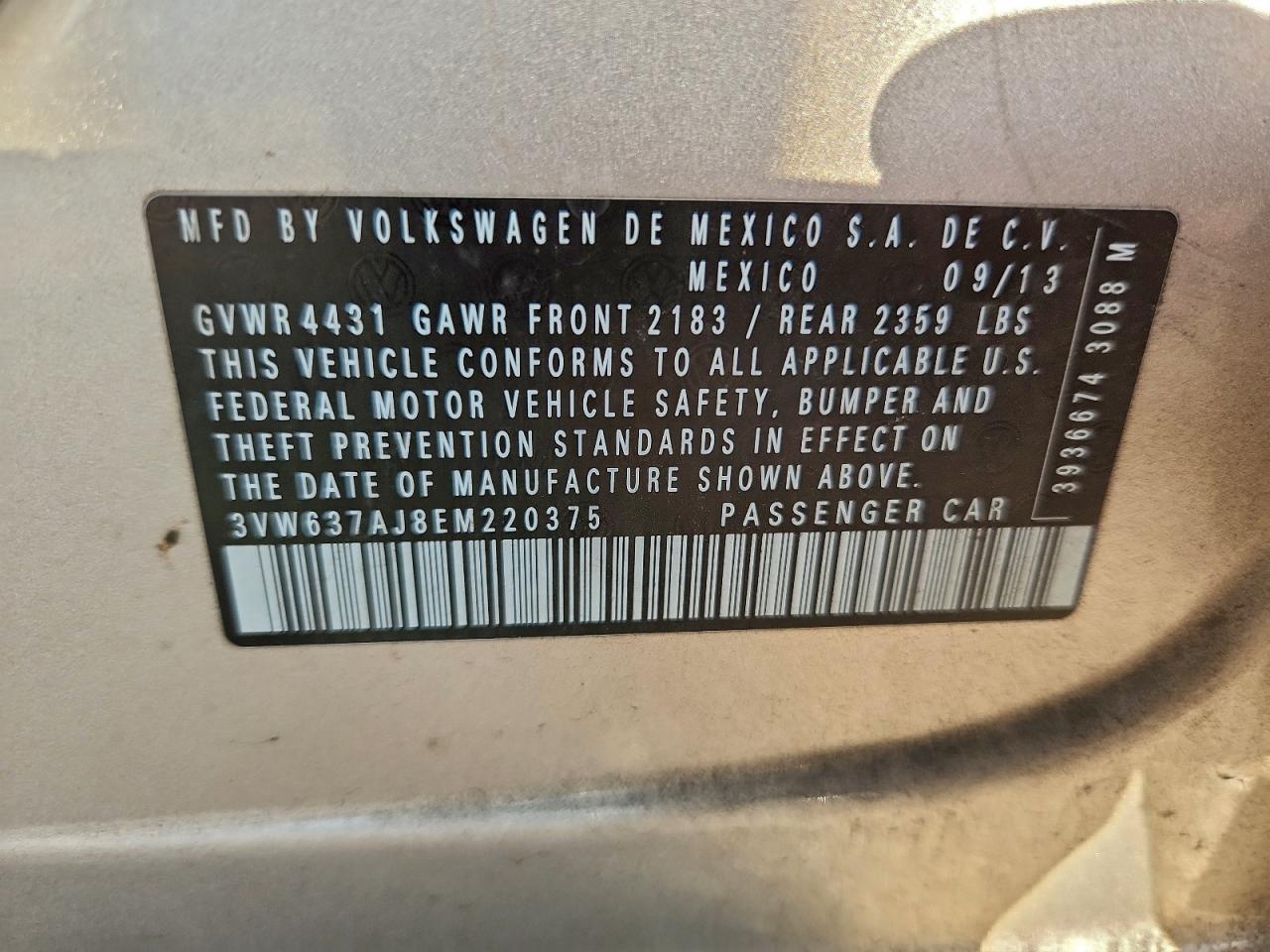 2014 VOLKSWAGEN JETTA HYBRID photo 12