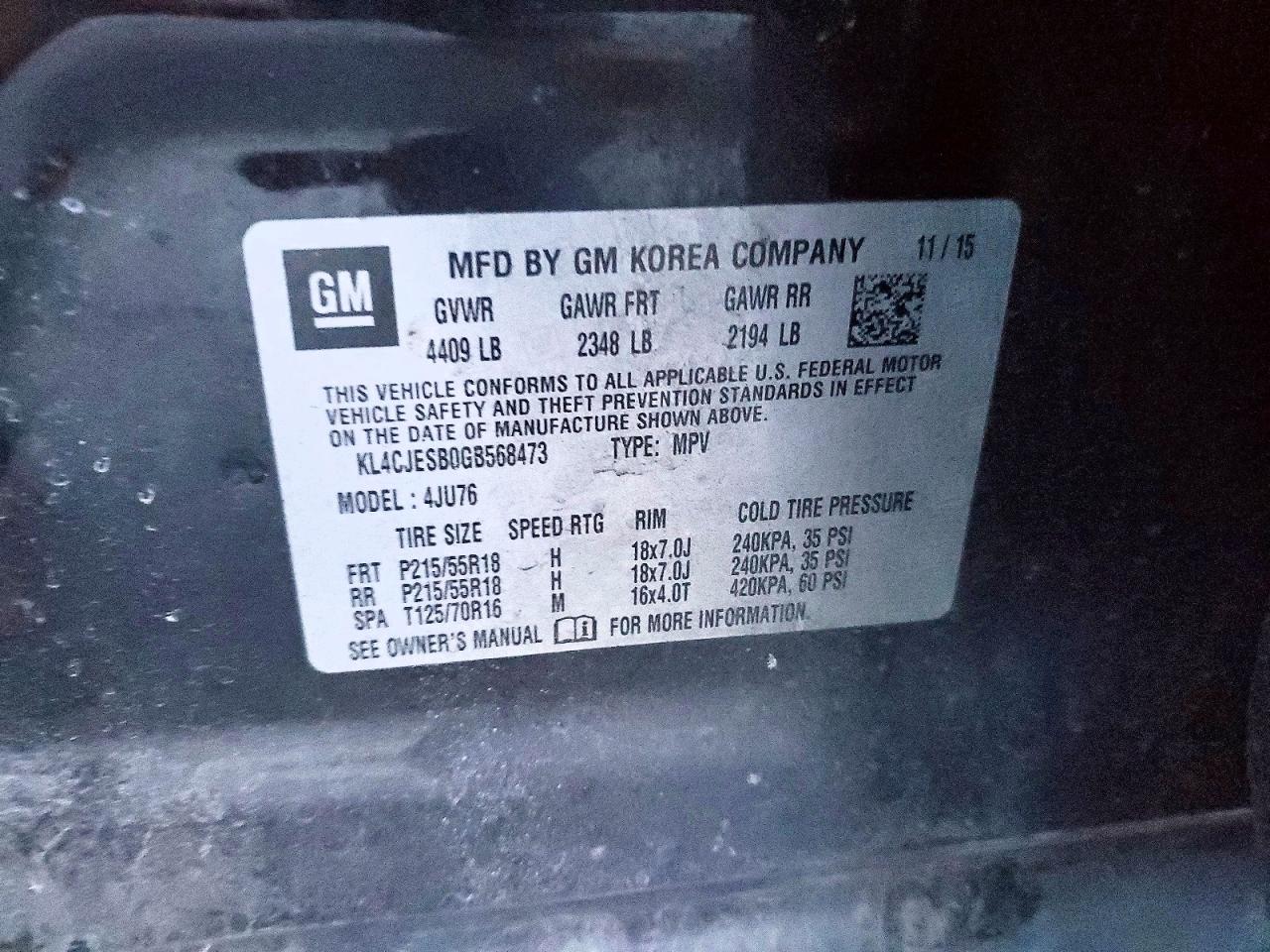 2016 BUICK ENCORE photo 13