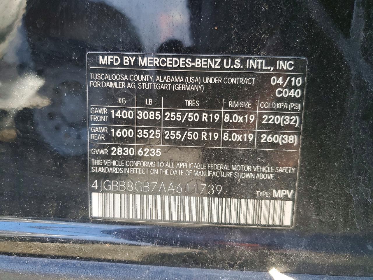 2010 MERCEDES-BENZ ML 350 4MATIC photo 25
