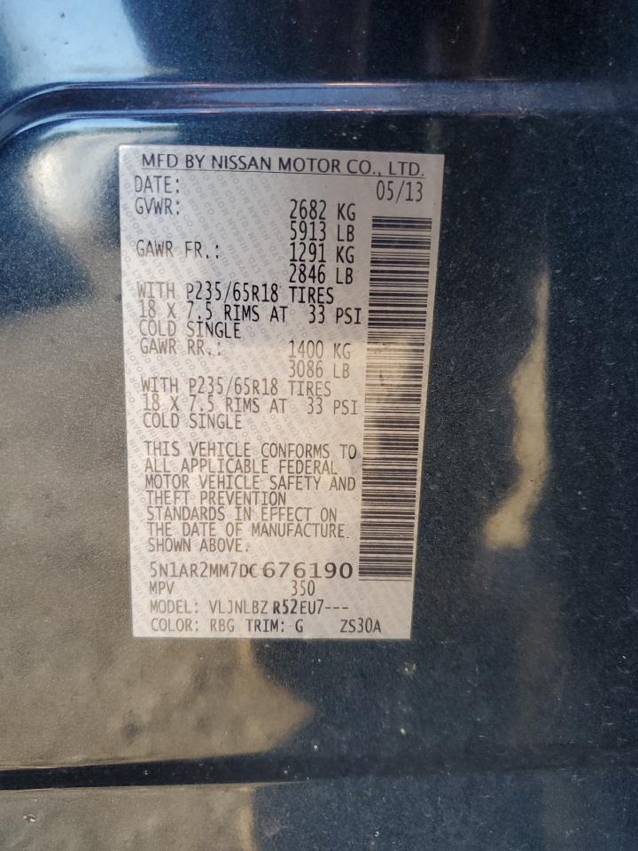 2013 NISSAN PATHFINDER S photo 12