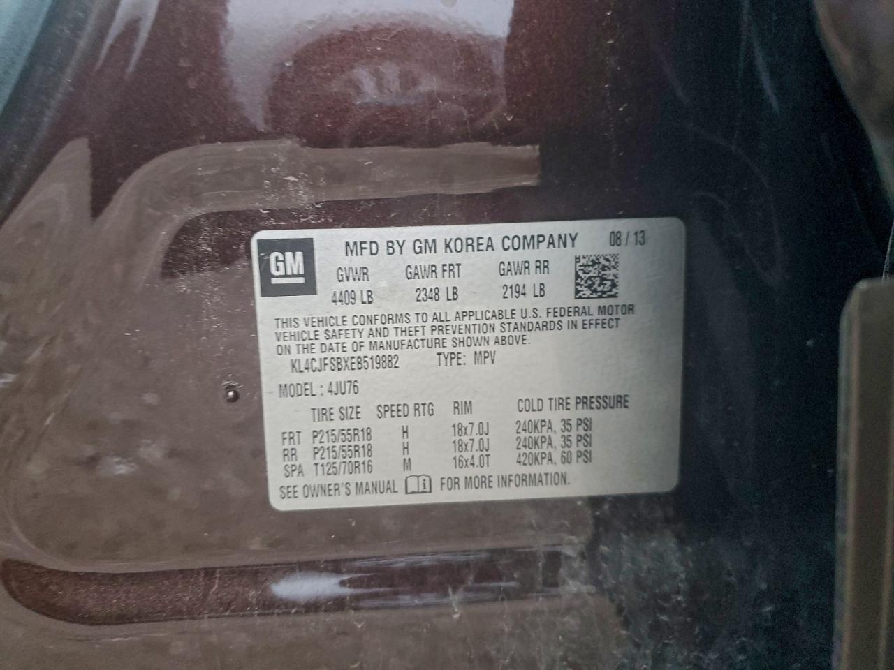 2014 BUICK ENCORE CONVENIENCE photo 13