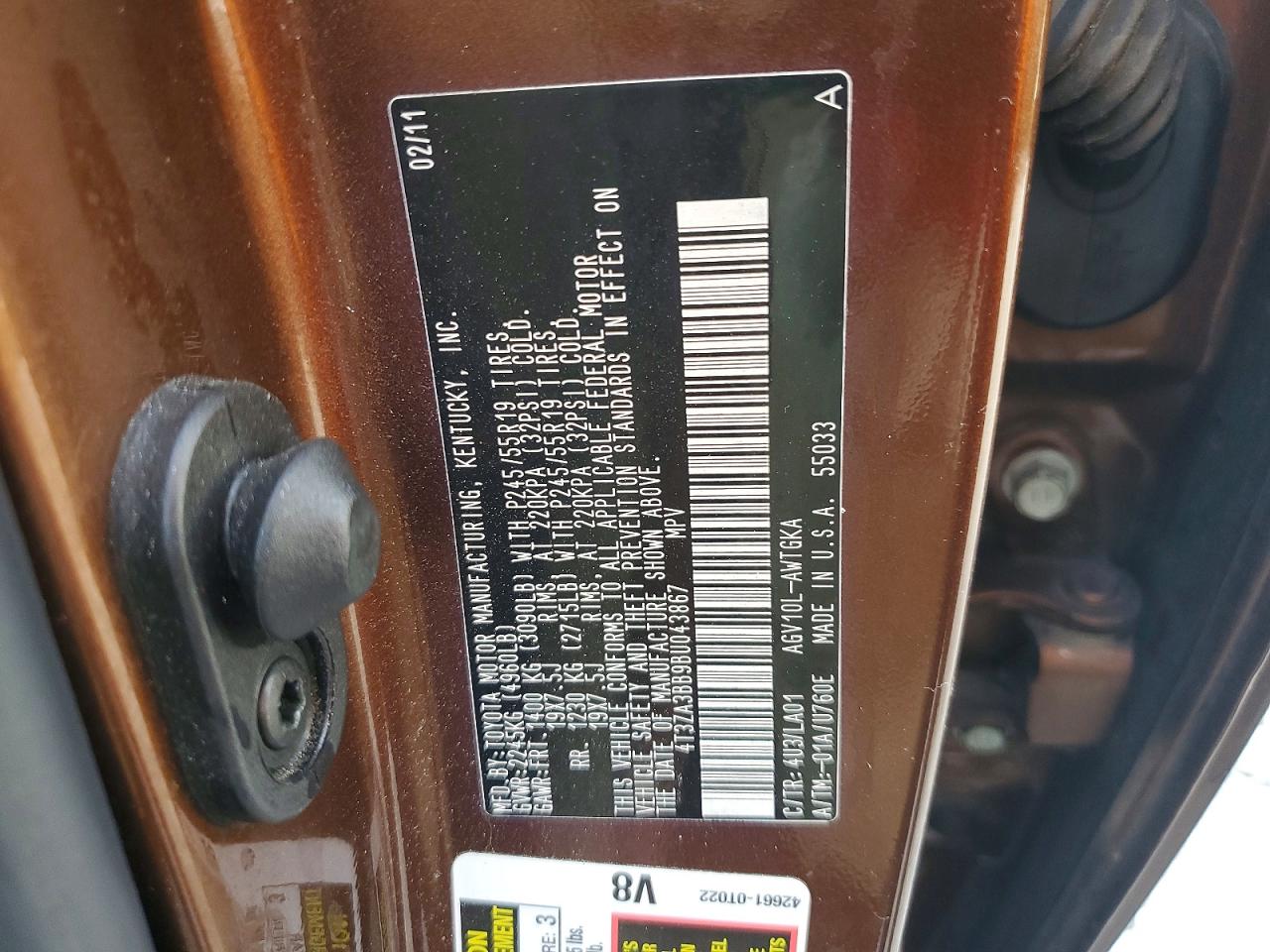 2011 TOYOTA VENZA photo 12