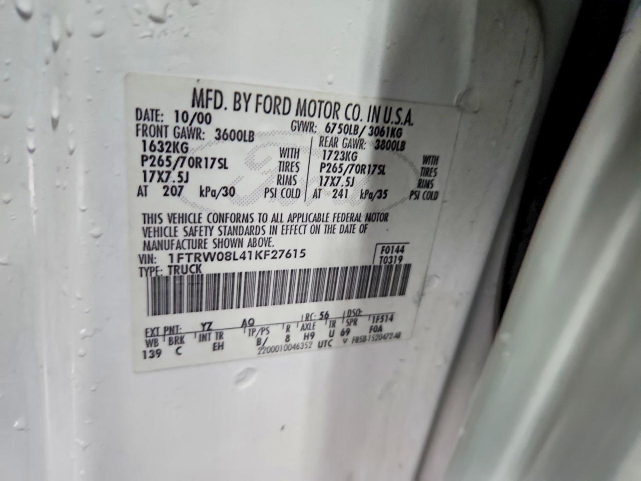 2001 FORD F150 SUPERCREW photo 12
