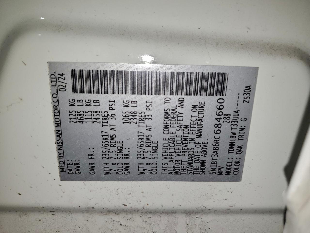 2024 NISSAN ROGUE S photo 13