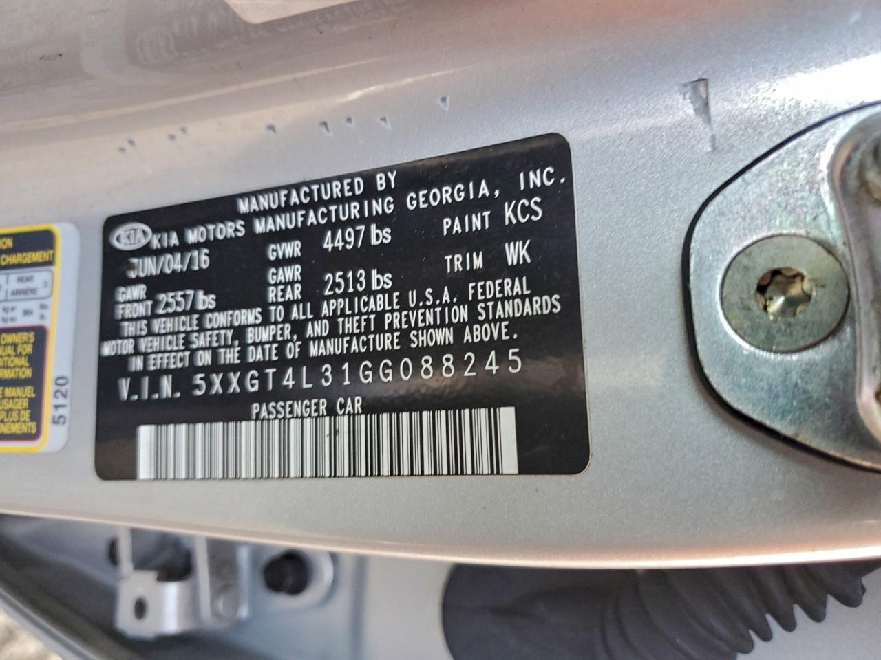 2016 KIA OPTIMA LX photo 12