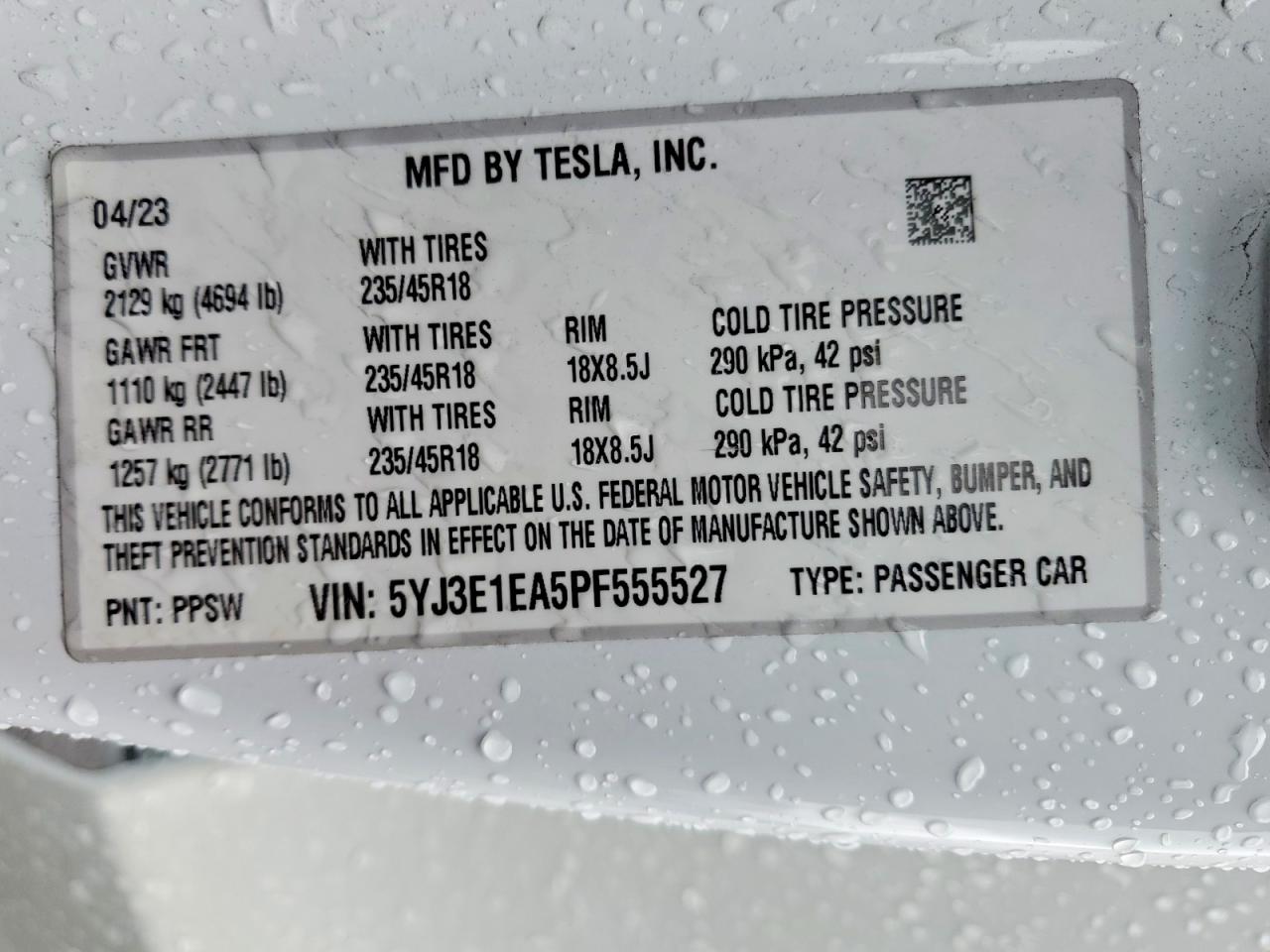 2023 TESLA MODEL 3 photo 12