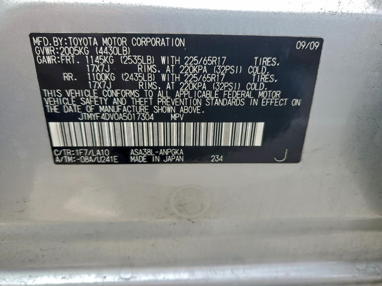 2010 TOYOTA RAV4 LIMITED photo 23