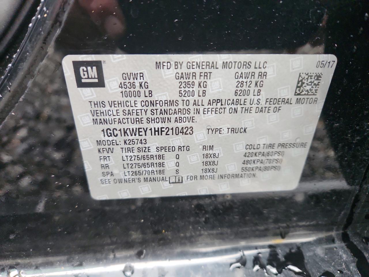 2017 CHEVROLET SILVERADO K2500 HEAVY DUTY LTZ photo 12