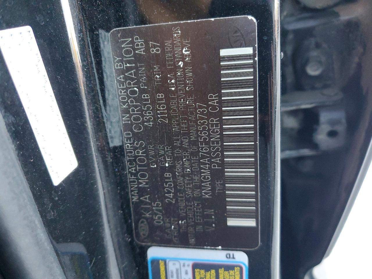 2015 KIA OPTIMA LX photo 12