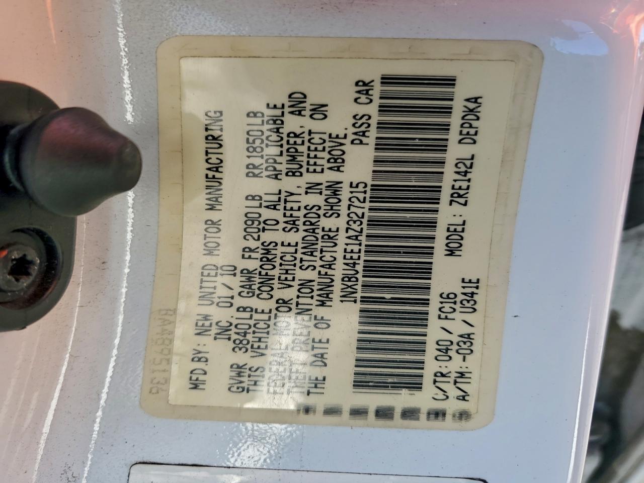 2010 TOYOTA COROLLA BASE photo 23