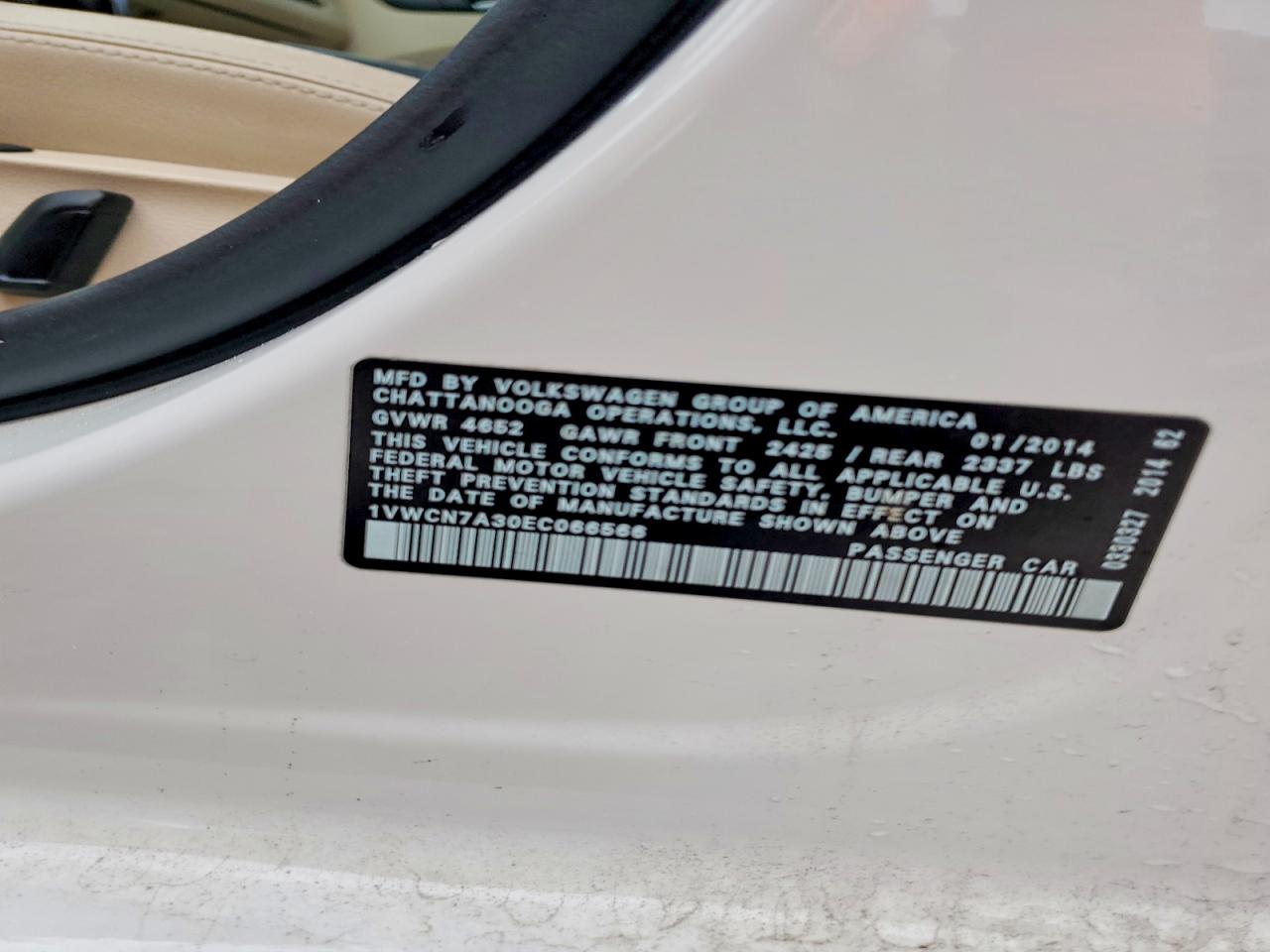 2014 VOLKSWAGEN PASSAT SEL photo 12