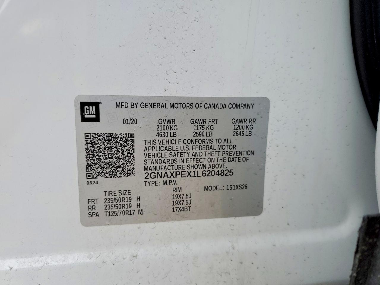 2020 CHEVROLET EQUINOX PREMIER photo 23