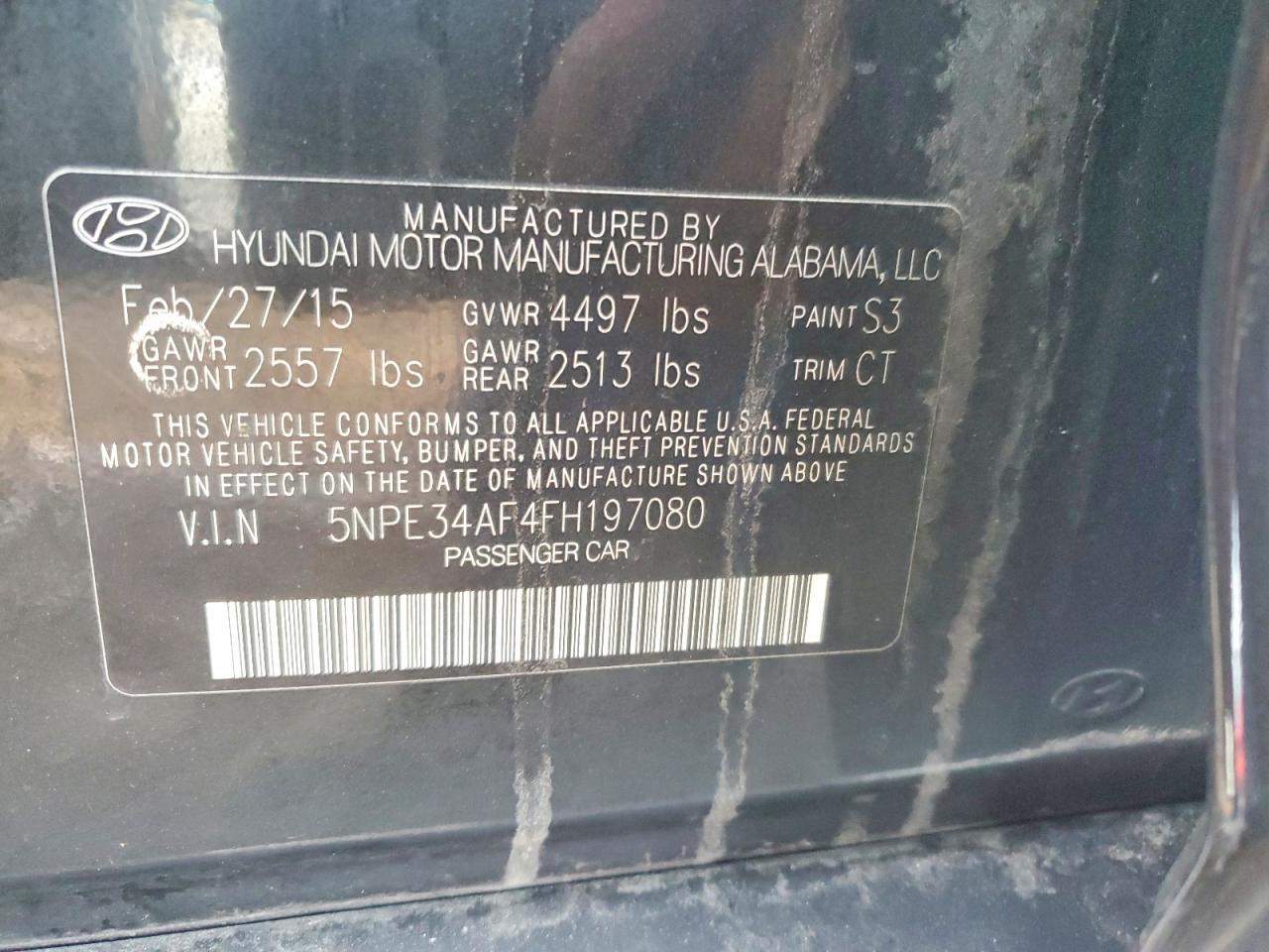 2015 HYUNDAI SONATA SPORT photo 23