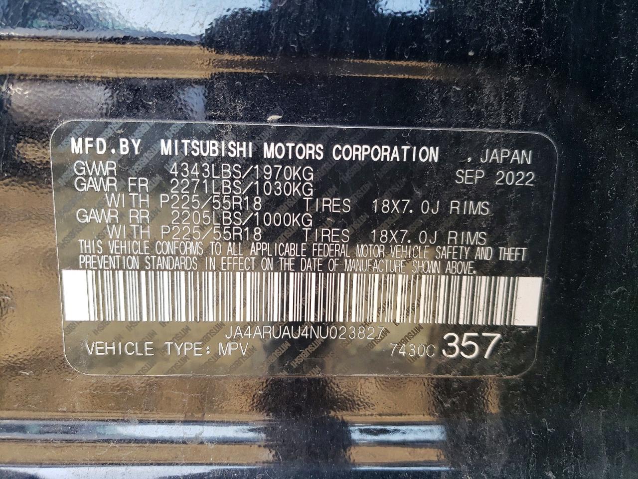2022 MITSUBISHI OUTLANDER SPORT ES photo 13