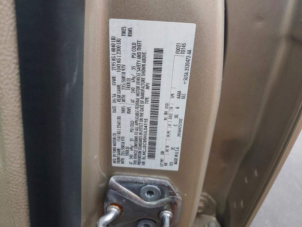 2017 LINCOLN MKC SELECT photo 13