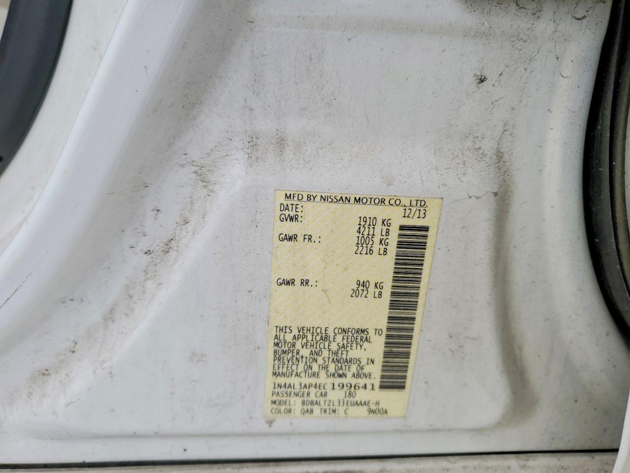 2014 NISSAN ALTIMA 2.5 photo 12