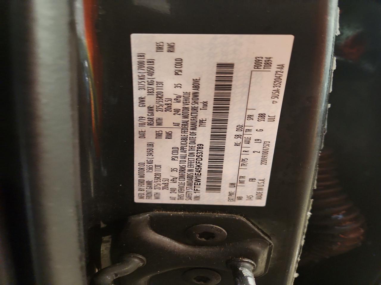 2019 FORD F150 SUPERCREW photo 34