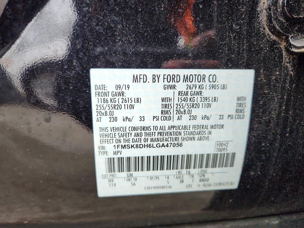 2020 FORD EXPLORER XLT photo 25