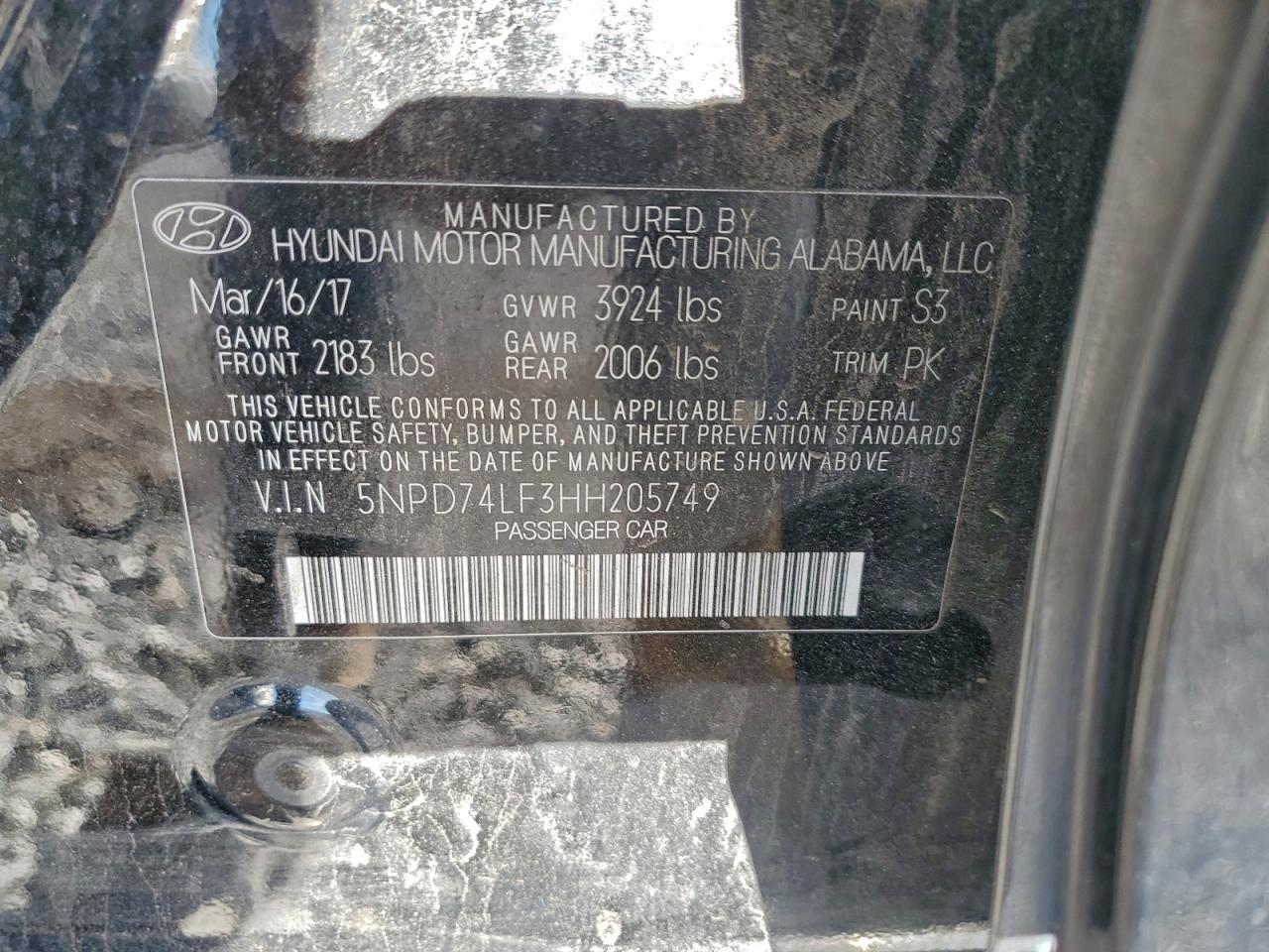 2017 HYUNDAI ELANTRA SE photo 12