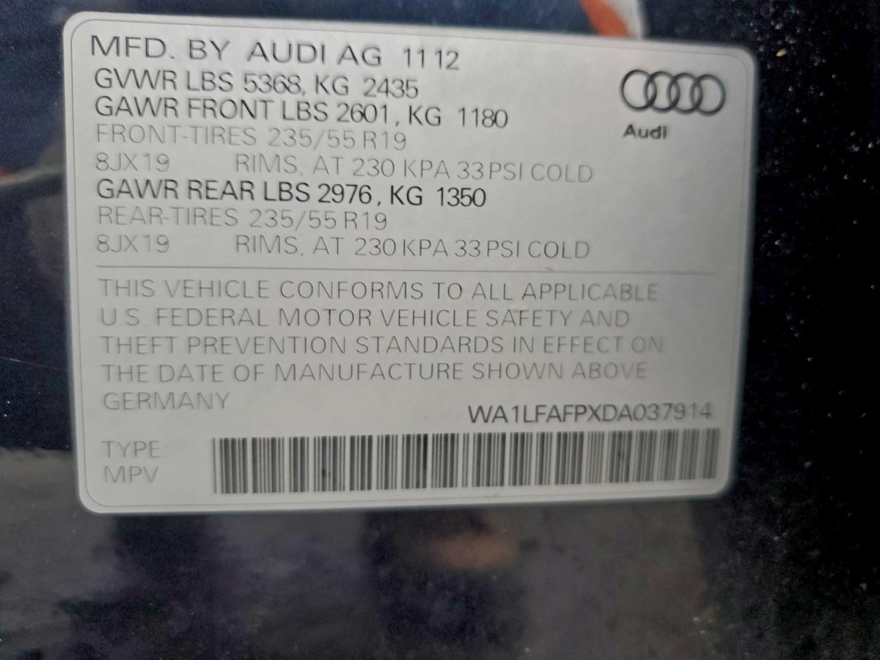 2013 AUDI Q5 PREMIUM PLUS photo 13