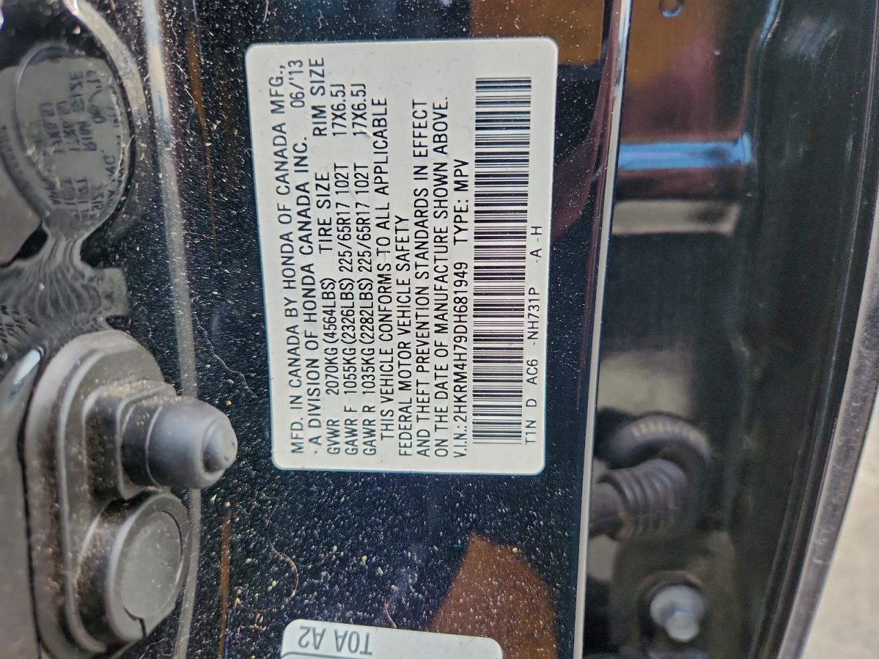 2013 HONDA CR-V EXL photo 13