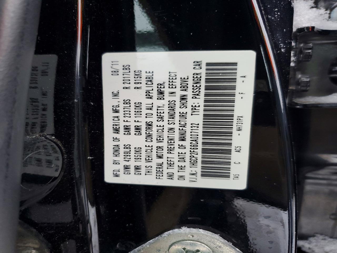 2012 HONDA ACCORD SE photo 23