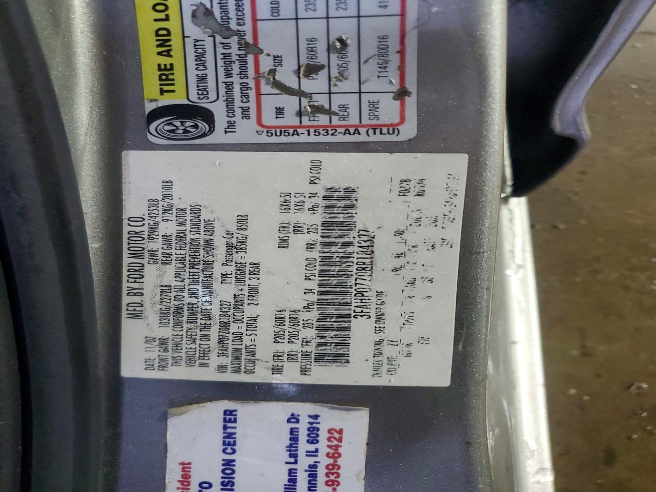 2008 FORD FUSION SE photo 12